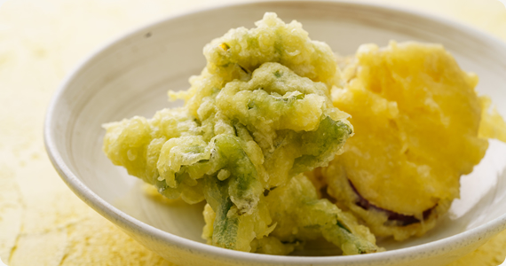 Seasonal Vegetables and Fruits Tempura